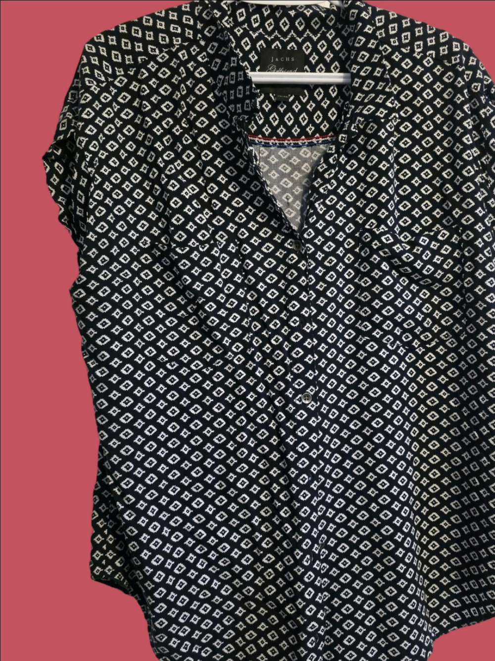 4/$67 Deal! JACHS Girlfriend Black and White Comfy Button-Down Shirt